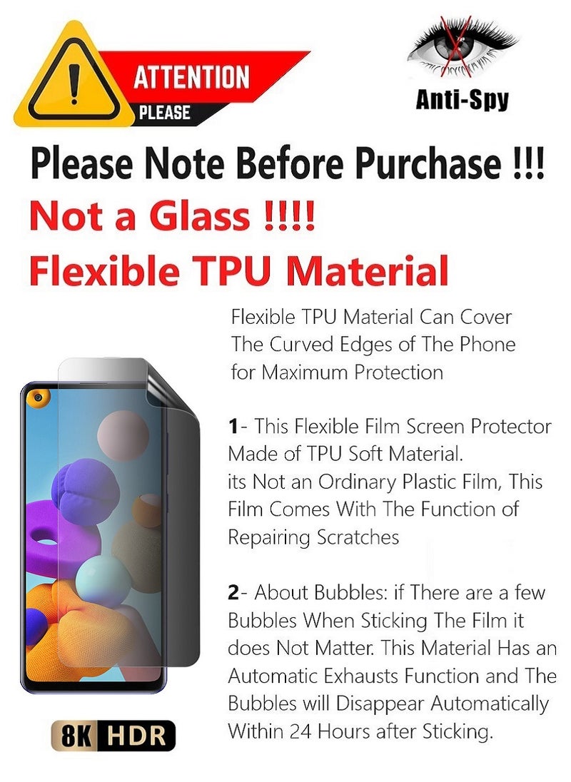 Unipha Flexible TPU Anti-Spy Privacy Screen Protector Designed For Samsung Galaxy A33 5G Self Healing Unbreakable HD Film - Image 2