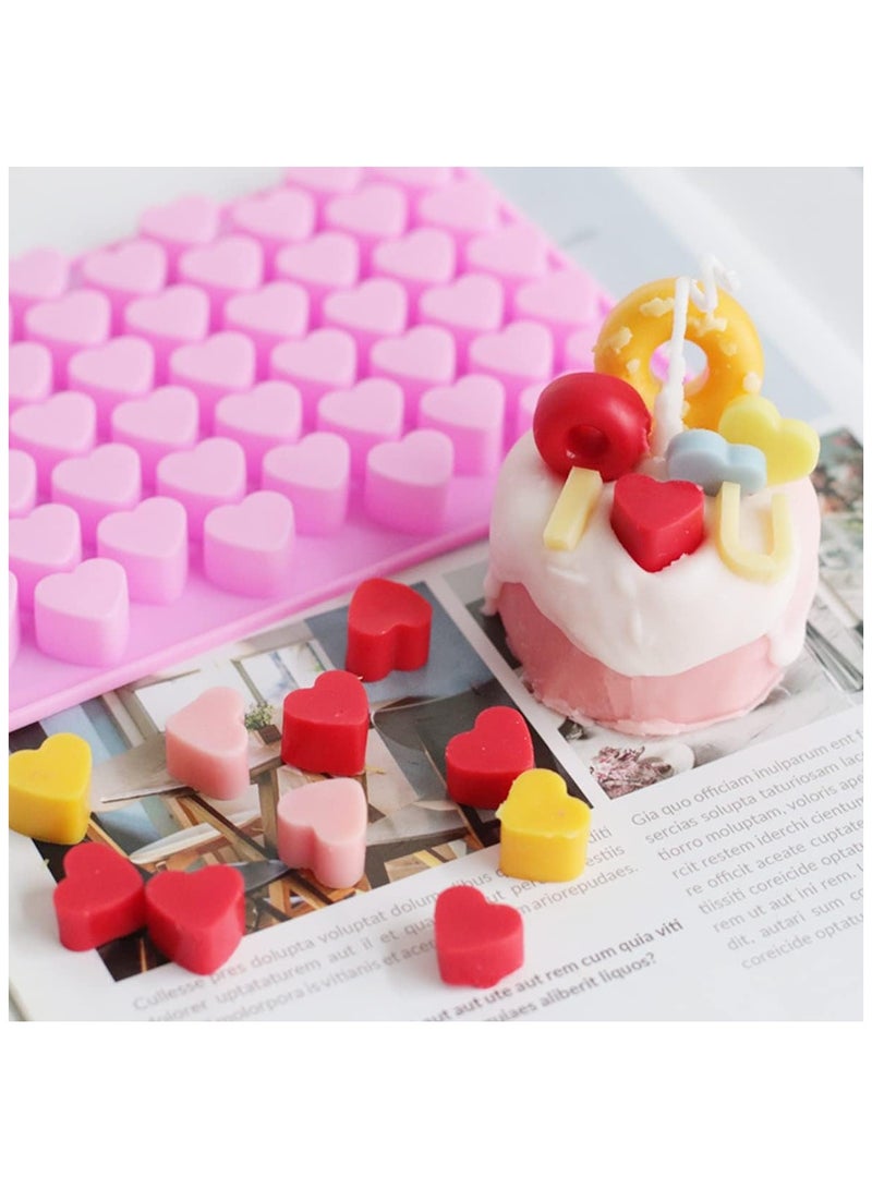 Cool Baby 55 Holes Love Heart Shaped Cake Mold, Non-stick Silicone Chocolate Mold for Love Jelly Soap Cube Chocolate Candy Tray Melts Gummy DIY Stackable - Image 5