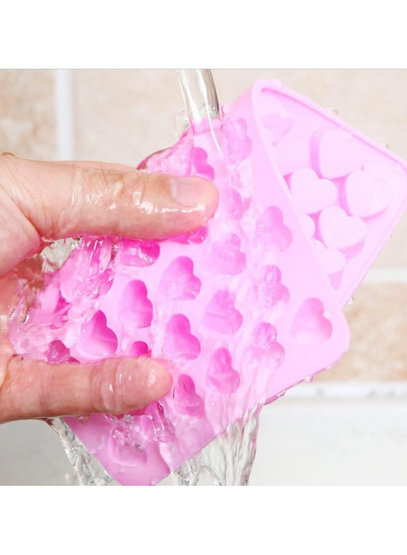 Cool Baby 55 Holes Love Heart Shaped Cake Mold, Non-stick Silicone Chocolate Mold for Love Jelly Soap Cube Chocolate Candy Tray Melts Gummy DIY Stackable - Image 4