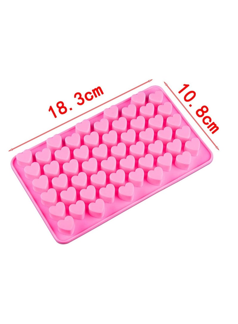 Cool Baby 55 Holes Love Heart Shaped Cake Mold, Non-stick Silicone Chocolate Mold for Love Jelly Soap Cube Chocolate Candy Tray Melts Gummy DIY Stackable - Image 3