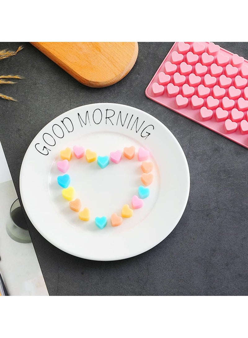 Cool Baby 55 Holes Love Heart Shaped Cake Mold, Non-stick Silicone Chocolate Mold for Love Jelly Soap Cube Chocolate Candy Tray Melts Gummy DIY Stackable - Image 2