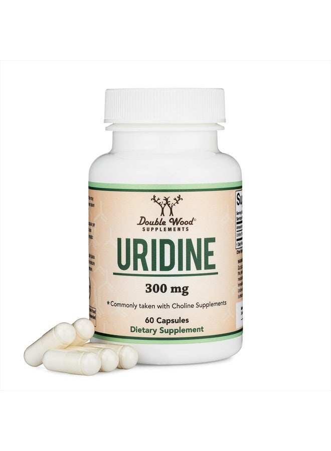 Double Wood Supplements يوريدين مونوفوسفات - تم اختباره من قبل جهة خارجية (معزز الكولين، منشط الذهن للمبتدئين) 300 مجم، تم تصنيعه في الولايات المتحدة الأمريكية (60 كبسولة) التآزر مع الكولين ألفا جي بي سي لصحة الدماغ والذاكرة من شركة دبل وود - Image 1