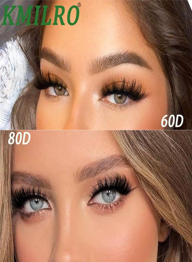 Kmilro Volume Lash Clusters 8-16mm Thick Cluster Eyelash Extension 60D+80D Eyelash Clusters 280pcs Super Soft Individual Lashes Plant Fibres Wispy False Eyelashes DIY Lash Extension - Image 2