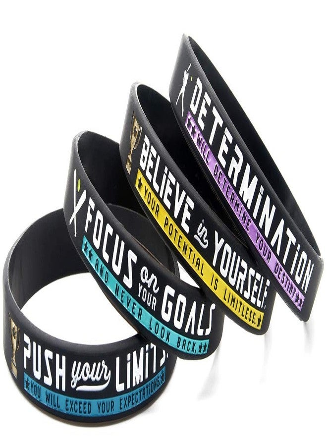 Inkstone (12-Pack Softball Bracelets with Motivational Sports Quotes - Wholesale Pack of 12 Silicone Rubber Wristbands for Bulk Softball Gifts and Party Favors - for Boys Girls Men Women - Image 3