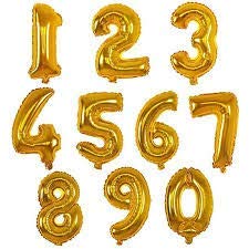 Flavouredlove 32inches one Foil Number Air or Helium Balloon Party Decoration Gold Pack of 1 | 1 Year No. Balloons Birthday/Anniversary (Gold 1) - Image 3