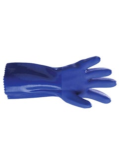 ATLAS Atlas Protective Products Cotton Interlock Lined PVC Hand Gloves (30 cm, Blue)  - Image 2