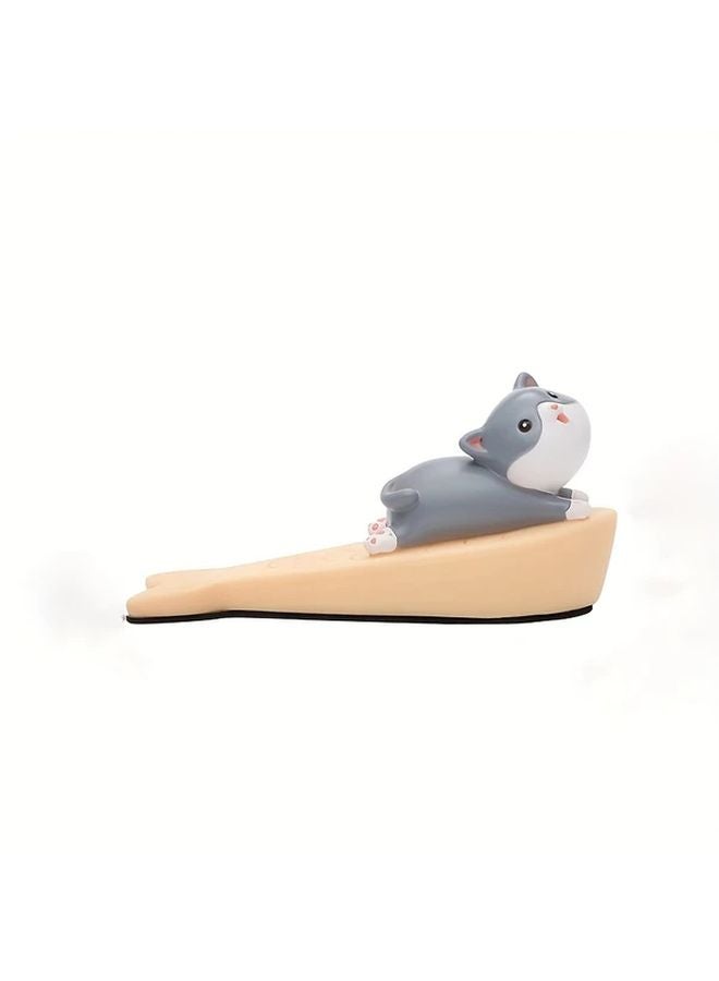 Cute Cat Door Stopper Durable Plastic For Under Door Protection Home Decor - Image 1