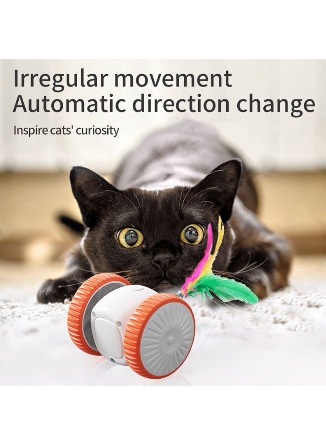general Cat Toy, Interactive Cat Toys KittenToy Automatic Self-Moving with Dual Spinning Wheels - Interactive Kitten Toys with Irregular Motion, Smart Obstacle Avoidance & LED Lights for Indoor Cats - Image 3