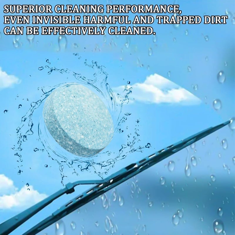 tobenbone 50PCS Car Windshield Washer Fluid, Windshield Washer Fluid Tablets, Windshield Washer Fluid Concentrate Remove Glass Stains Suitable for Car Window Glass - Image 3
