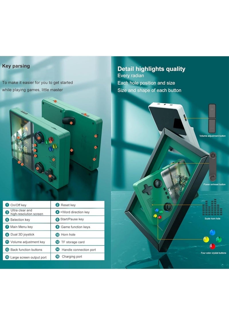 ELTRAZONE Handheld Retro Game Console – 32GB TF Card, 6,000+ Preloaded Games, 11 Emulators, 3.5-Inch IPS Screen, Portable Retro Gaming Console for Classic Games Lovers - Image 4