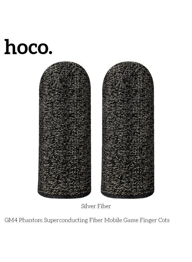 hoco. GM4 Phantom Superconducting fiber mobile game finger cots(silver Fiber) - Image 1