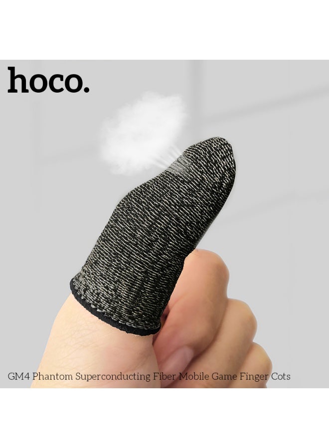 hoco. GM4 Phantom Superconducting fiber mobile game finger cots(silver Fiber) - Image 5