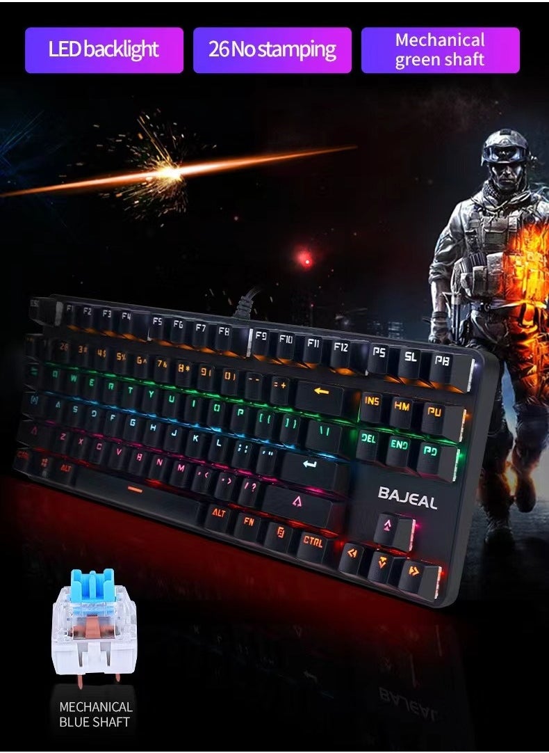 Generic - 87 Keys  Key Gaming Keyboard , Mechanical Keyboard For Gamers - Image 1