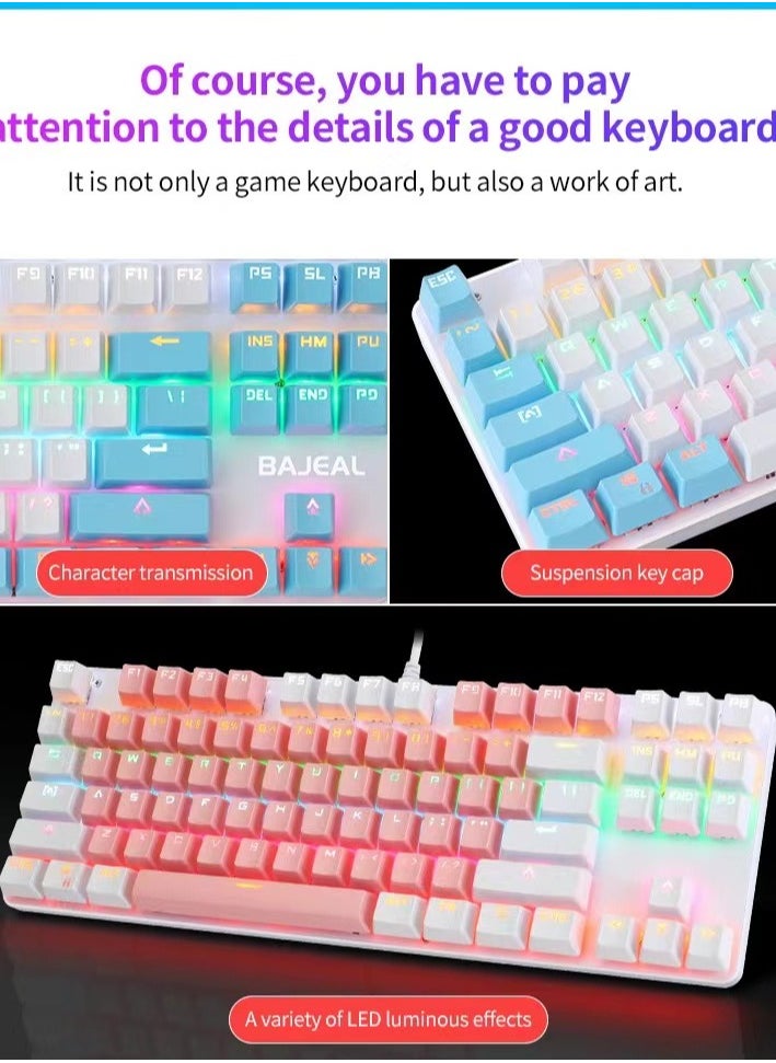 Generic - 87 Keys  Key Gaming Keyboard , Mechanical Keyboard For Gamers - Image 1