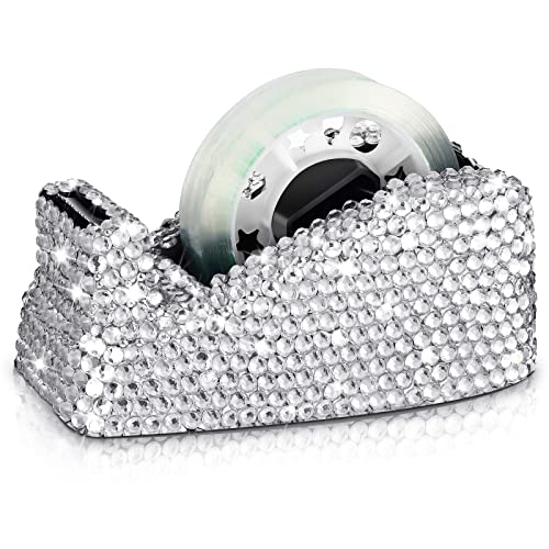 Eersida Glitter Tape Dispenser Bling Crystal Luxury Handmade Diamond Desktop Tape Holder Office with 2 Pcs Tapes for Women Desk Office Gift Supplies Heat Transfer Sublimation - Image 1