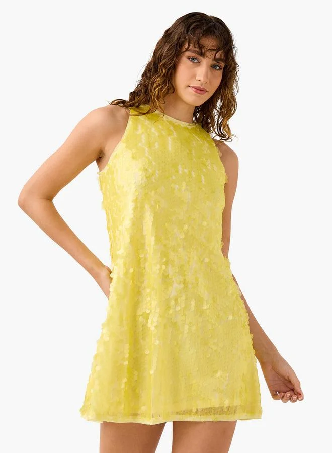 2Xtremz 2Xtremz Sequin Embellished Sleeveless Mini Dress