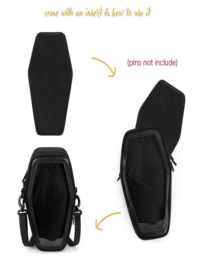 STEAMEDBUN Ita Coffin Purse with Insert Gothic Crossbody Bag for Halloween - Image 2