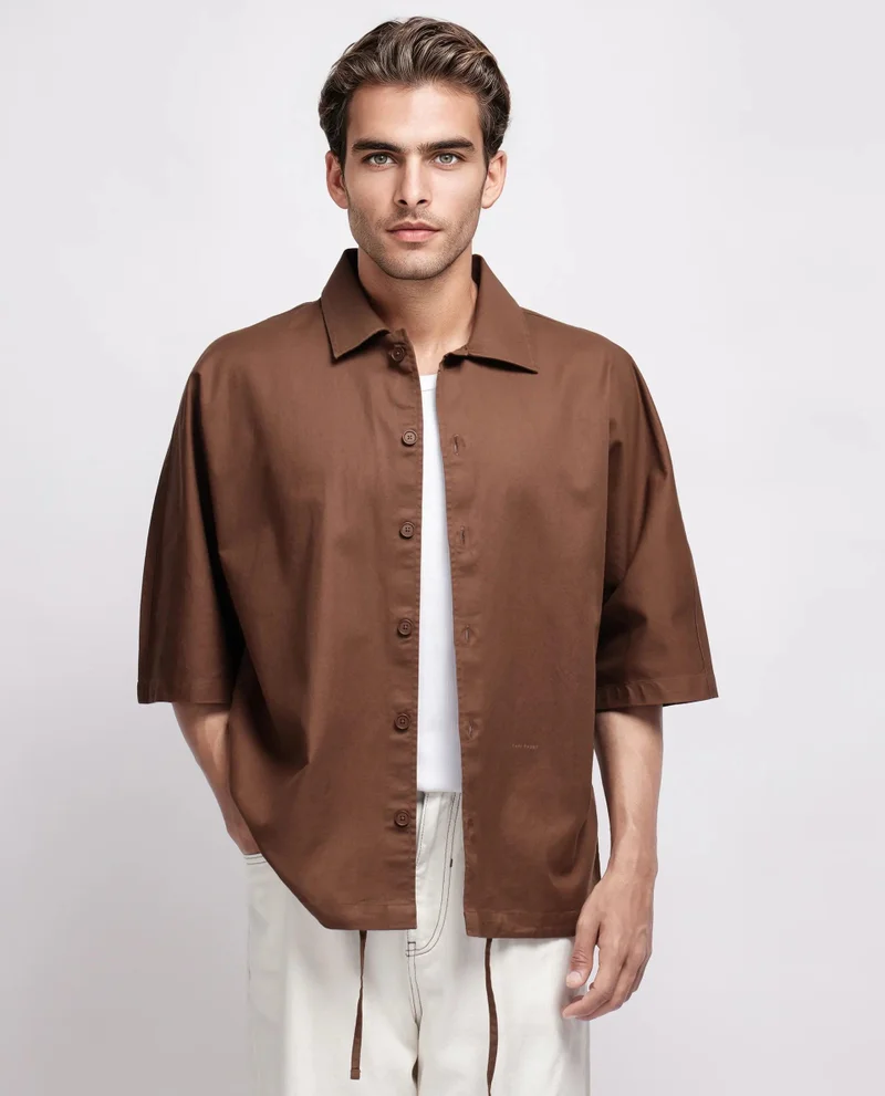Rare Rabbit Men's Oversized Plain Shirt