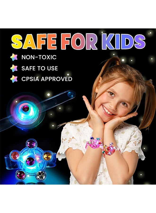 واي جيه مجموعة أكياس هدايا سوار مضيئة LED مكونة من 12 قطعة ، لوازم حفلات ممتعة ومثيرة لأعياد ميلاد الأطفال والعطلات والمناسبات الخاصة ألوان باندوم وأنماط مختلفة - Image 2