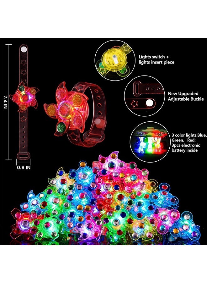 واي جيه مجموعة أكياس هدايا سوار مضيئة LED مكونة من 12 قطعة ، لوازم حفلات ممتعة ومثيرة لأعياد ميلاد الأطفال والعطلات والمناسبات الخاصة ألوان باندوم وأنماط مختلفة - Image 4