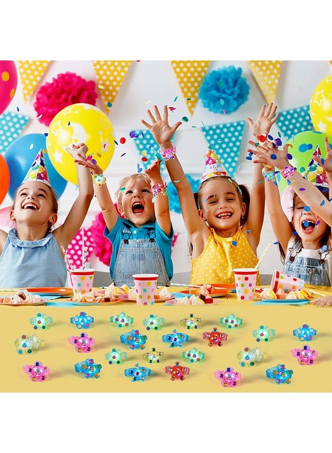 واي جيه مجموعة أكياس هدايا سوار مضيئة LED مكونة من 12 قطعة ، لوازم حفلات ممتعة ومثيرة لأعياد ميلاد الأطفال والعطلات والمناسبات الخاصة ألوان باندوم وأنماط مختلفة - Image 5