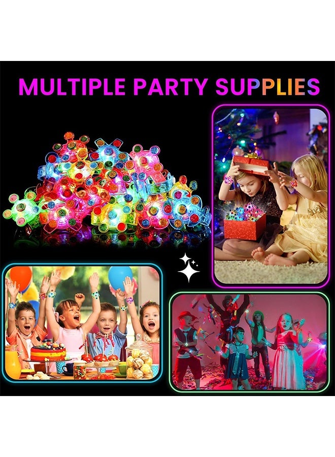 واي جيه مجموعة أكياس هدايا سوار مضيئة LED مكونة من 12 قطعة ، لوازم حفلات ممتعة ومثيرة لأعياد ميلاد الأطفال والعطلات والمناسبات الخاصة ألوان باندوم وأنماط مختلفة - Image 3