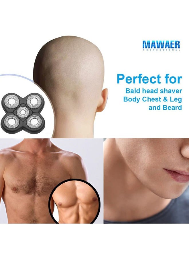 MAWAER رؤوس استبدال ماكينة الحلاقة 5 شفرات 2 قطع - Image 4