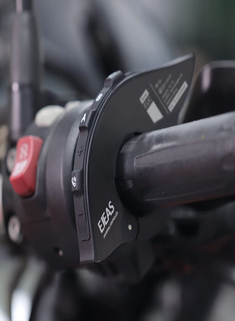 إيجياس جهاز تحكم عن بعد EJEAS EUC مثبت على مقود جهاز اتصال لاسلكي BT مقاوم للماء عالمي - متوافق مع V7/V4 Plus/Q2/Q7/Q8/E1+/MS8/MS20؛ يدعم FM والتحدث والموسيقى وجهاز الاتصال اللاسلكي - BT5.1 - Image 4