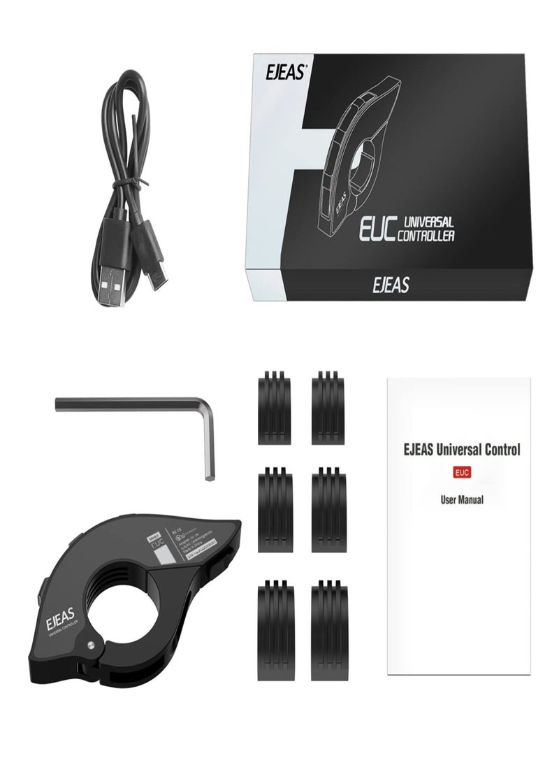 إيجياس جهاز تحكم عن بعد EJEAS EUC مثبت على مقود جهاز اتصال لاسلكي BT مقاوم للماء عالمي - متوافق مع V7/V4 Plus/Q2/Q7/Q8/E1+/MS8/MS20؛ يدعم FM والتحدث والموسيقى وجهاز الاتصال اللاسلكي - BT5.1 - Image 2