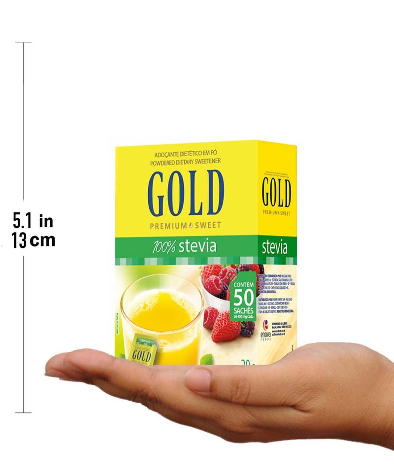 Gold Premium Stevia Powder Diet Sweetener (50 Sachets) - Image 4