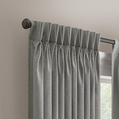 Waverly Serendipity Pinch Pleat Light-Filtering Window Panel, 50" X 95", Gray - Image 3