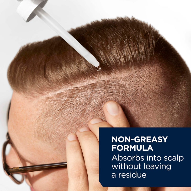 Head & Shoulders هيد آند شولدرز علاج إعادة نمو الشعر بفروة الرأس 5% مينوكسيديل للاستخدام مرتين يوميًا للرجال الذين يعانون من تساقط الشعر، إمداد لمدة 3 أشهر، 2 أونصة سائلة لكل واحدة، (مجموعة من 3)  - Image 3