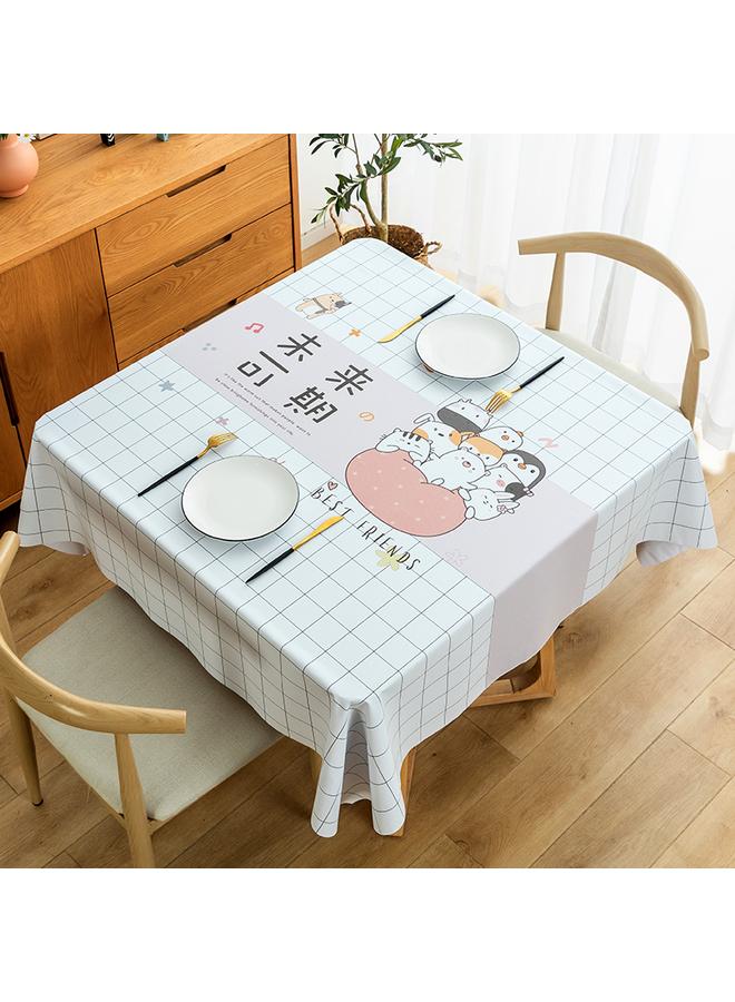 Bluejw Square Tablecloth Washable Oil-proof Waterproof Household Dining Table Square Table Tablecloth Light Luxury High-end Small Tablecloth Zhenglei New - Image 3