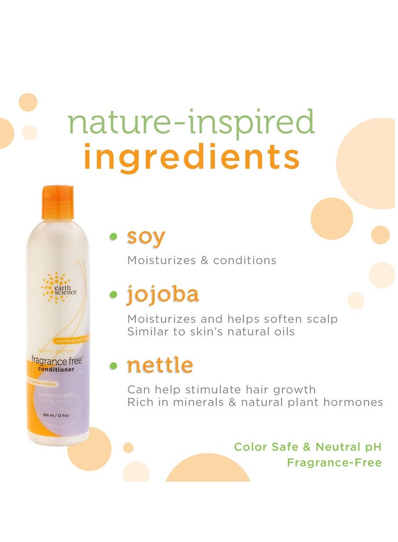EARTH SCIENCE - Extra Gentle Fragrance Free Conditioner for Sensitive Hair and Scalp (12 oz.)