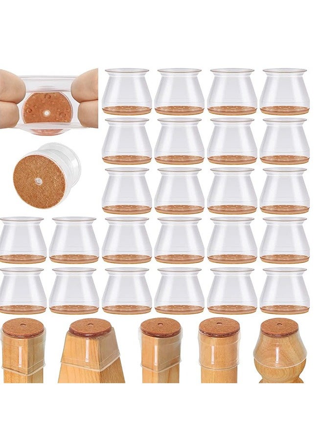 Generic - Chair Leg Protector, Floor Protector, for Hardwood Floors Felt Furniture Pads Silicone Caps Clear, Protecting Floors from Scratches and Noise 24 pcs - Image 1