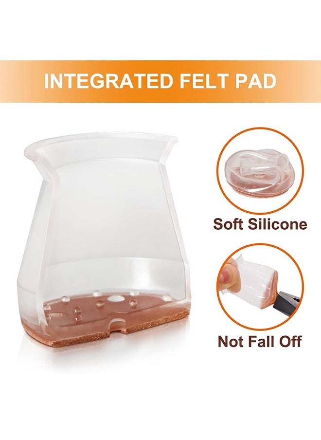Generic - Chair Leg Protector, Floor Protector, for Hardwood Floors Felt Furniture Pads Silicone Caps Clear, Protecting Floors from Scratches and Noise 24 pcs - Image 1