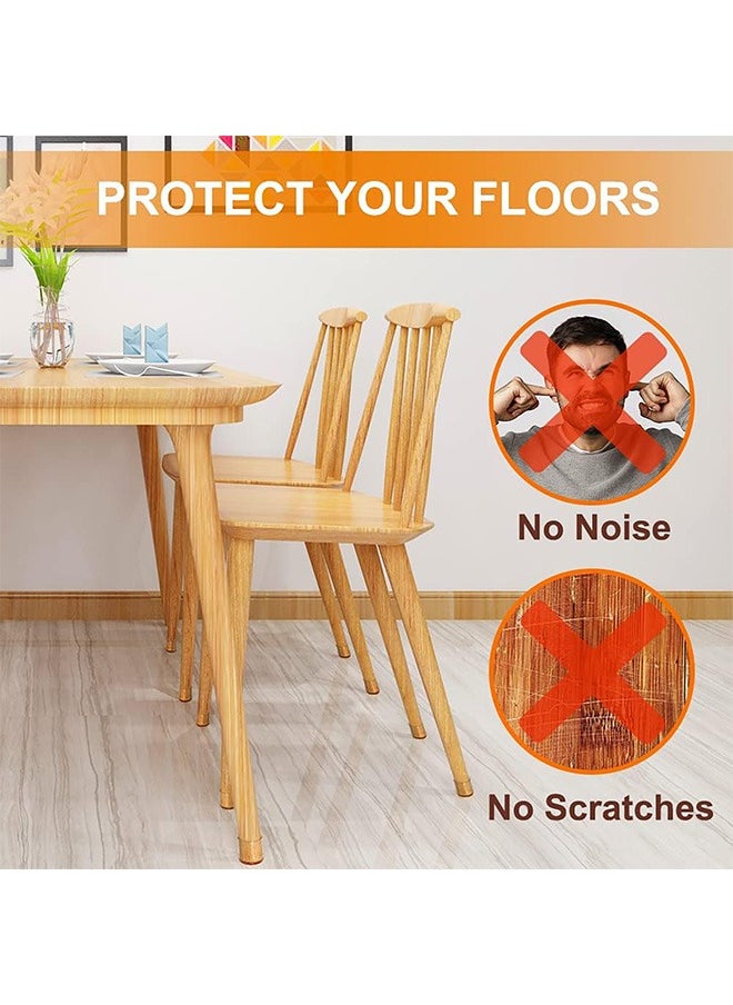 Generic - Chair Leg Protector, Floor Protector, for Hardwood Floors Felt Furniture Pads Silicone Caps Clear, Protecting Floors from Scratches and Noise 24 pcs - Image 1