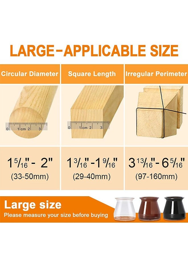 Generic - Chair Leg Protector, Floor Protector, for Hardwood Floors Felt Furniture Pads Silicone Caps Clear, Protecting Floors from Scratches and Noise 24 pcs - Image 1