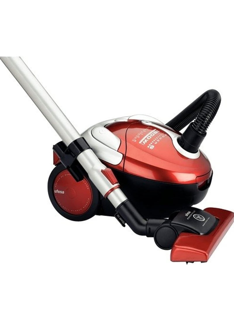 UFESA AC4818 Rear Suction Vacuum Cleaner, Bagged Home Vacuum, Easy to Clean & Store – Black/Grey