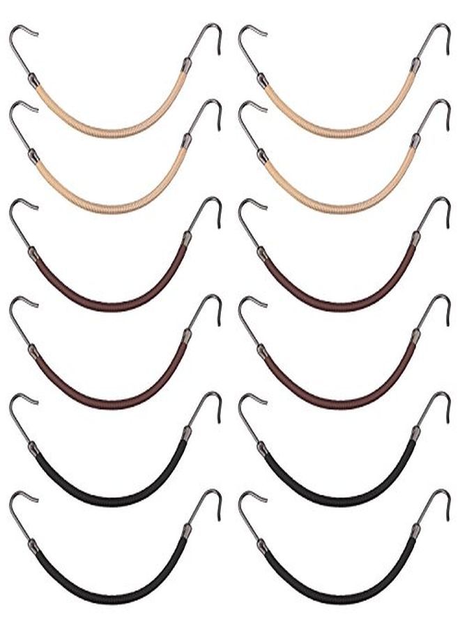 Hotop 15 Pieces Elastic Hook Hair Tie Styling Ponytail Holder Hooks Hair Cord (Black, Brown And Blonde) - Image 1