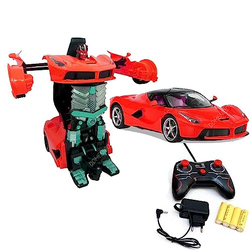 DOMENICO 1:16 Scale 2 in 1 Remote Controlled Rechargeable 1 Button Deformation New Look Remote Converting Car to Robot, Robot to Car,Sports Model Big Size (Assorted) - Image 1