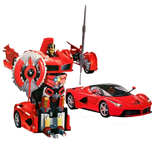 DOMENICO 1:16 Scale 2 in 1 Remote Controlled Rechargeable 1 Button Deformation New Look Remote Converting Car to Robot, Robot to Car,Sports Model Big Size (Assorted) - Image 3
