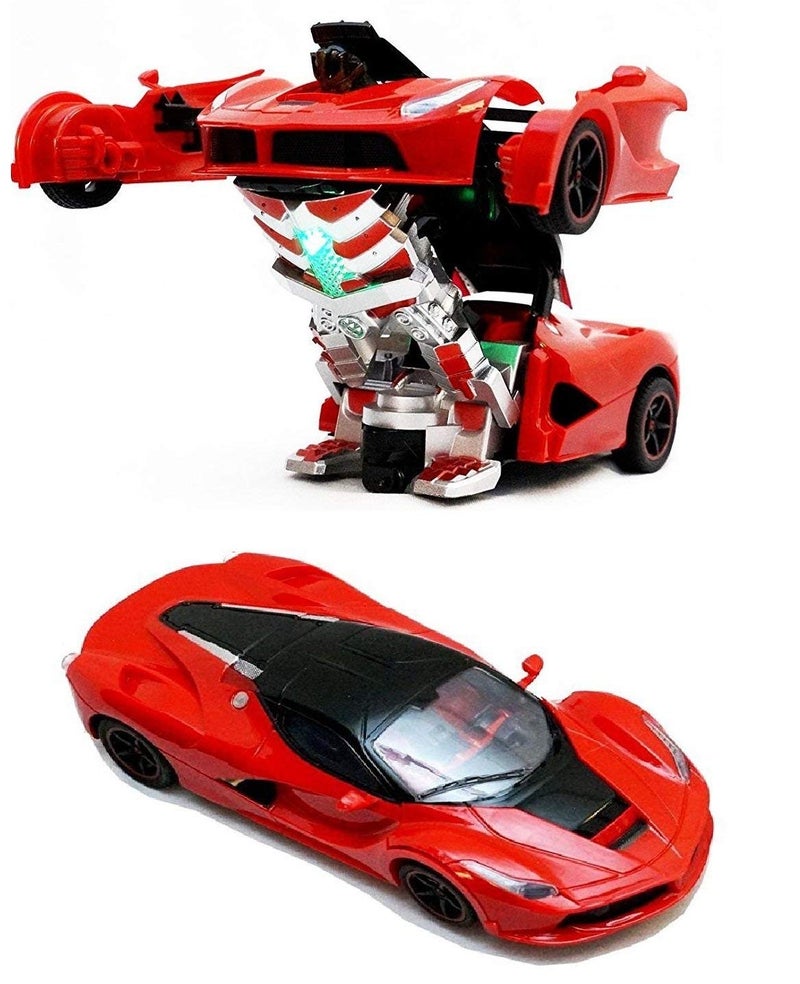 DOMENICO 1:16 Scale 2 in 1 Remote Controlled Rechargeable 1 Button Deformation New Look Remote Converting Car to Robot, Robot to Car,Sports Model Big Size (Assorted) - Image 4