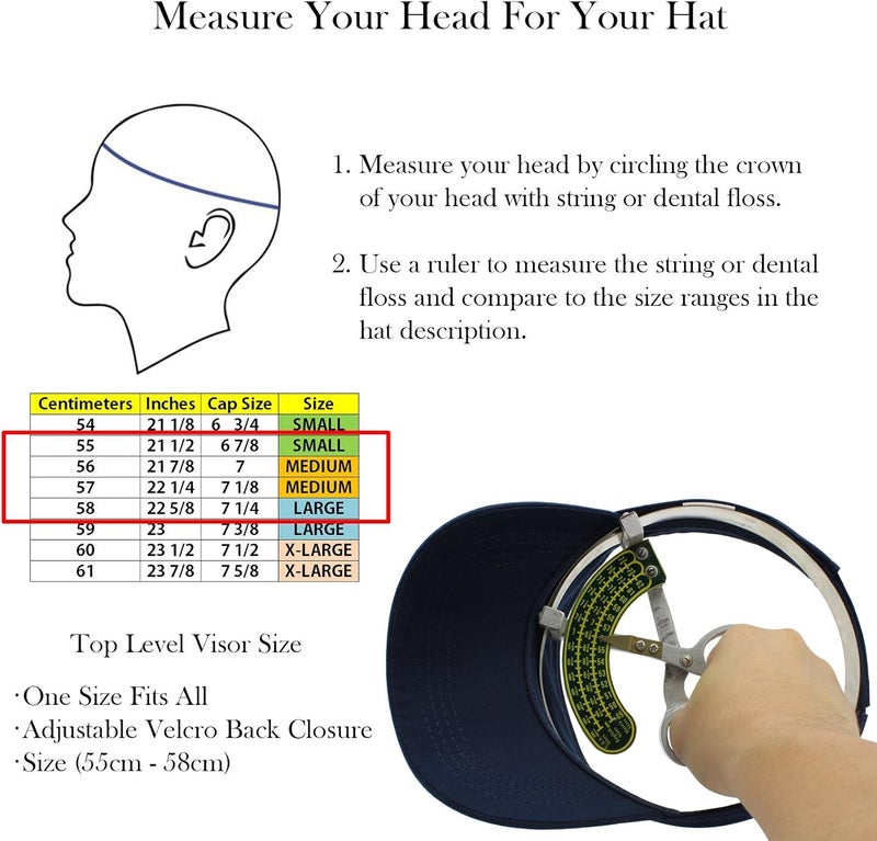 Top Level Sun Sports Visor Men Women - One Size Cap Hat - Image 4