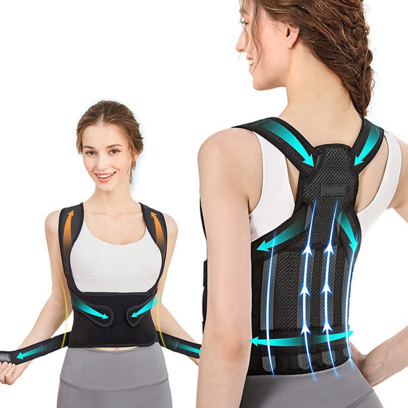 Back Orthopedic Straps Posture Corrector for Men and Women Fully Adjustable Spinal Brace Comfortable and Effective Upper Back Brace for Neck Shoulder Pain Relieve - Image 2