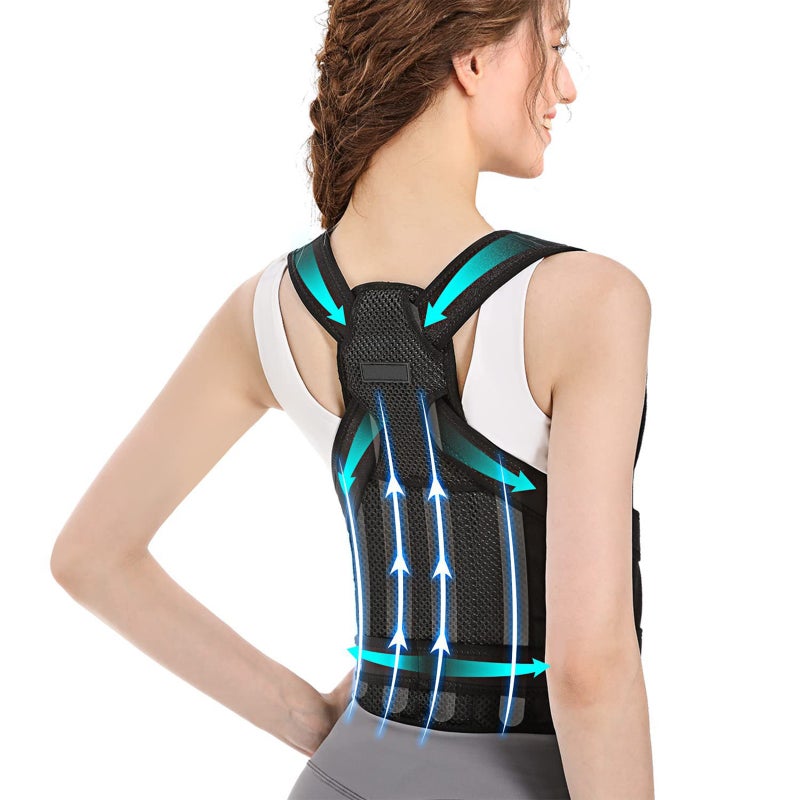 Back Orthopedic Straps Posture Corrector for Men and Women Fully Adjustable Spinal Brace Comfortable and Effective Upper Back Brace for Neck Shoulder Pain Relieve - Image 1
