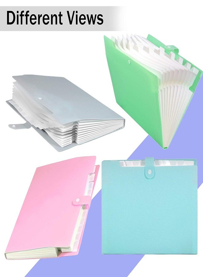 TULMAN 12 Pocket Expanding File Folder Professional Desktop Document Organizer A4 Size Document Folder & Certificate Holder- 32.5x23 CM - Image 4