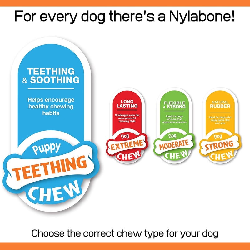 Nylabone Rubber Teether Puppy Chew Toy, Teething Toys for Puppies, Vanilla Flavor, Small - Up to 25 lbs, 1 Count - Image 3