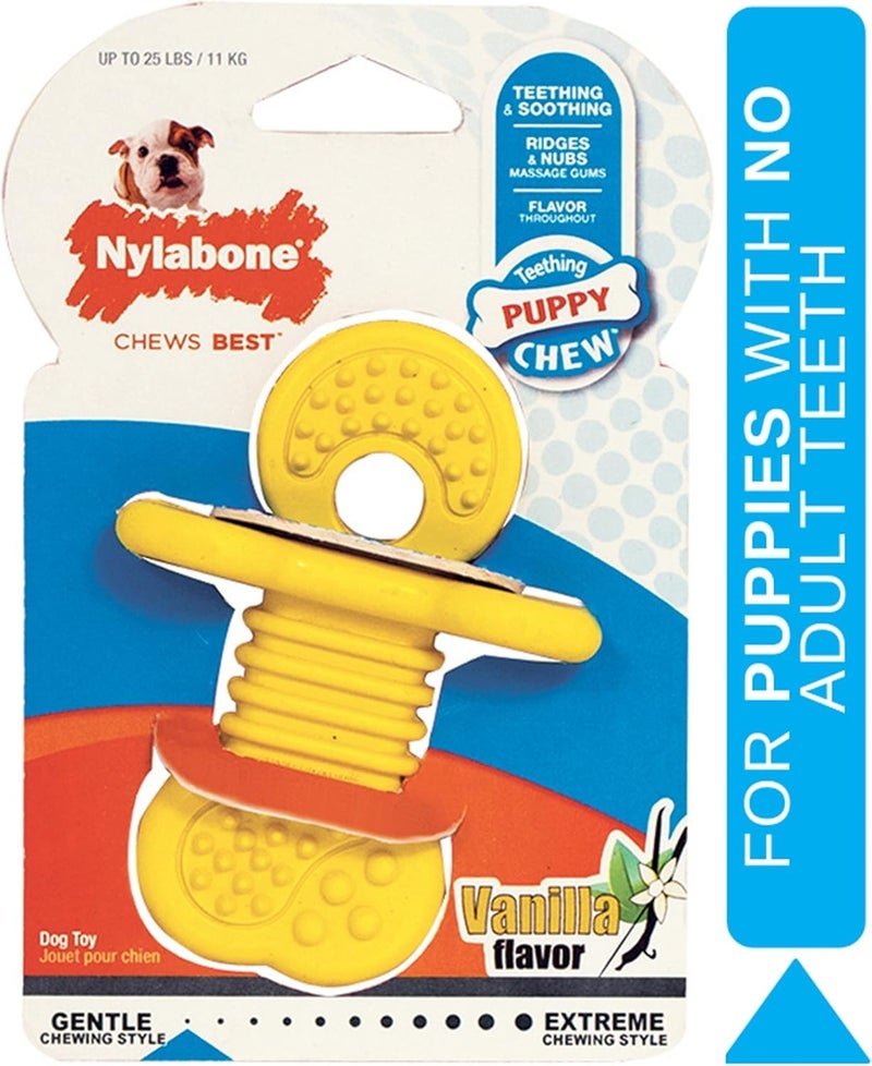 Nylabone Rubber Teether Puppy Chew Toy, Teething Toys for Puppies, Vanilla Flavor, Small - Up to 25 lbs, 1 Count - Image 4