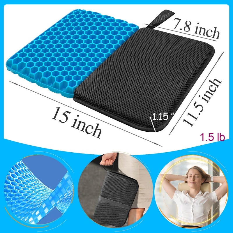 masteymoh Foldable Seat Cushion 15x11.5x1.15-Inches, Portable Gel Seat Cushion for Pressure Relief, Small Sitting Pillow for Travel, Tiny, Compact & Foldable for Easier Storage - Image 2